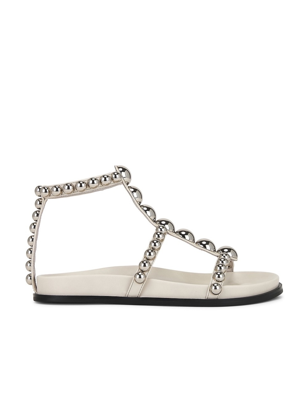 Jeffrey Campbell Minnow Sandals in Cream Silver | LIKE NEW